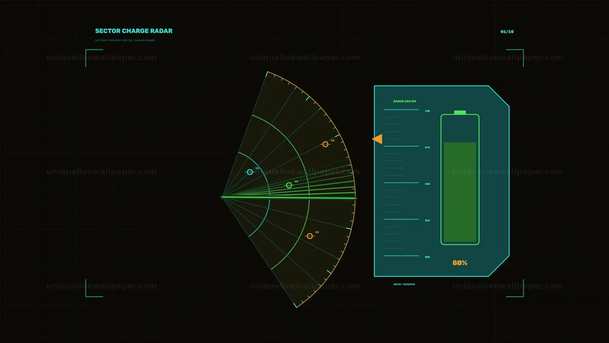 Battery Capacity Meter HUD Seamless Loop