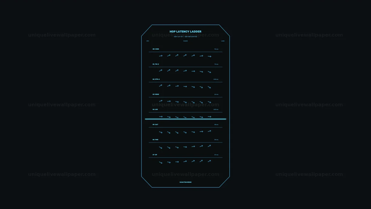 Defense Network Status HUD Seamless Loop