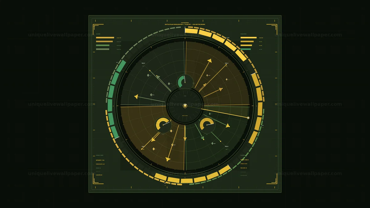 Battle Plan Visualization HUD Seamless Loop