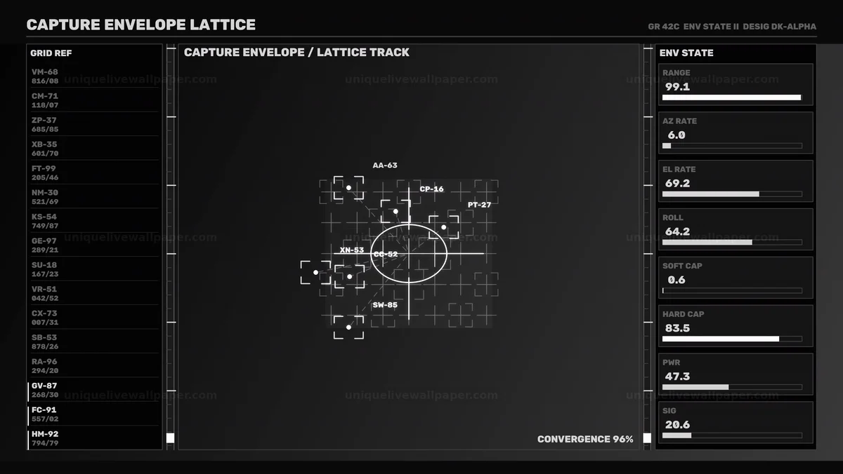 Space Docking Guidance HUD Seamless Loop