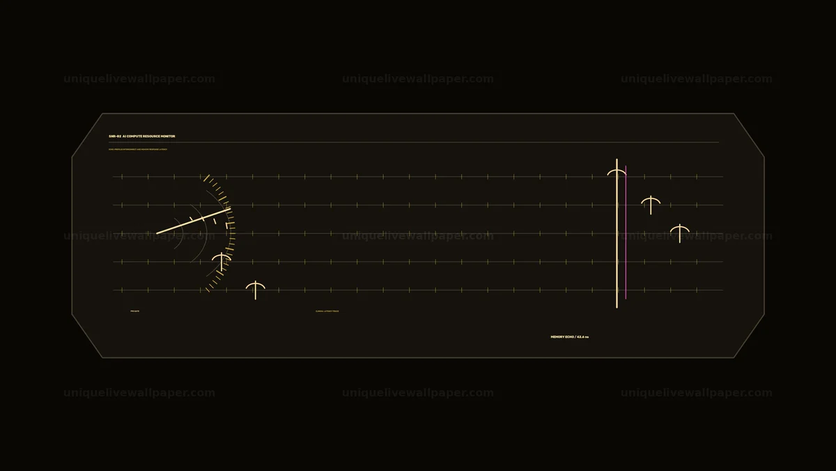 AI Compute Resource Monitor HUD Seamless Loop