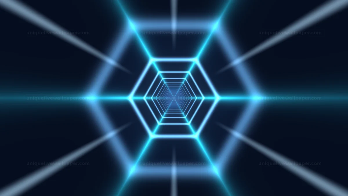 Electric Blue Hexagonal Wormhole Seamless Loop