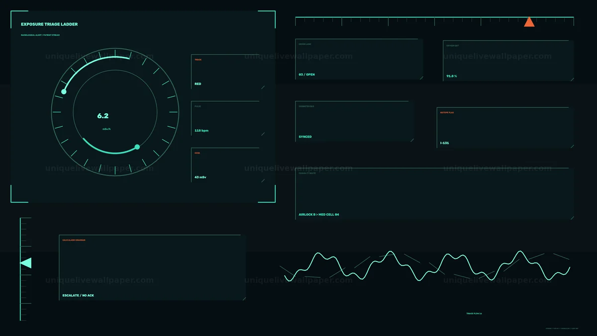Medical Radiation Triage HUD Seamless Loop