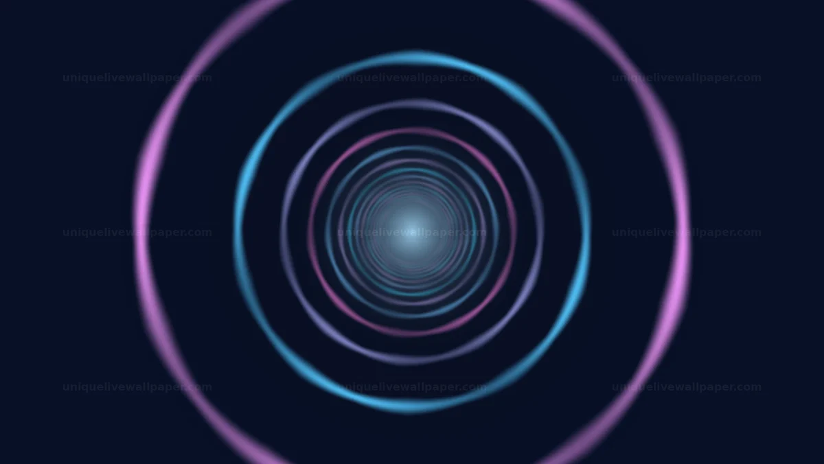 Watermarked thumbnail for Concentric Neon Tunnel Rings Seamless Loop