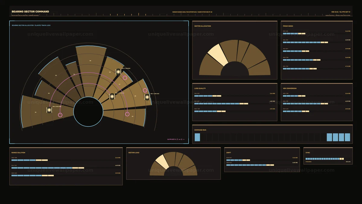 Military Sonar Targeting HUD Seamless Loop