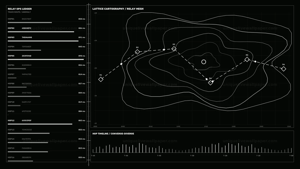 Space Communication Status HUD Seamless Loop