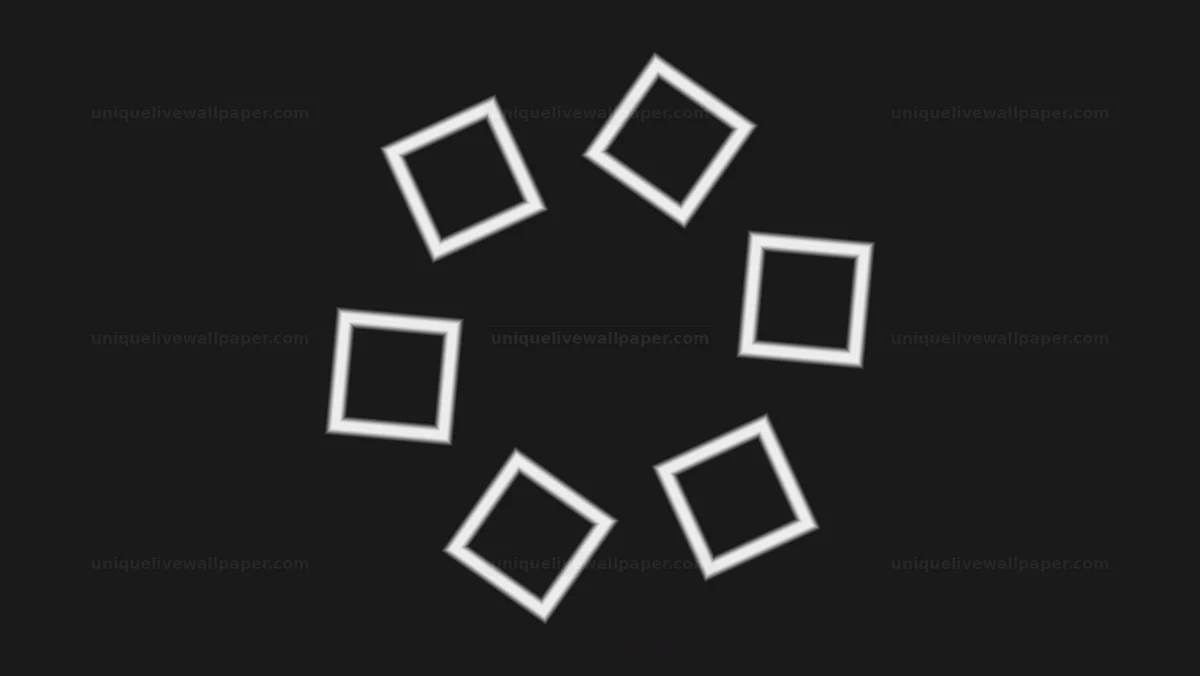 Black and White Rotating Geometric Shapes Background Seamless Loop