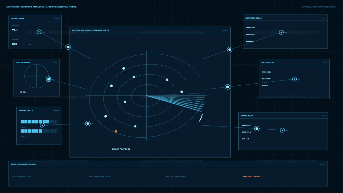 Watermarked thumbnail for Futuristic Sonar Analytics HUD Seamless Loop