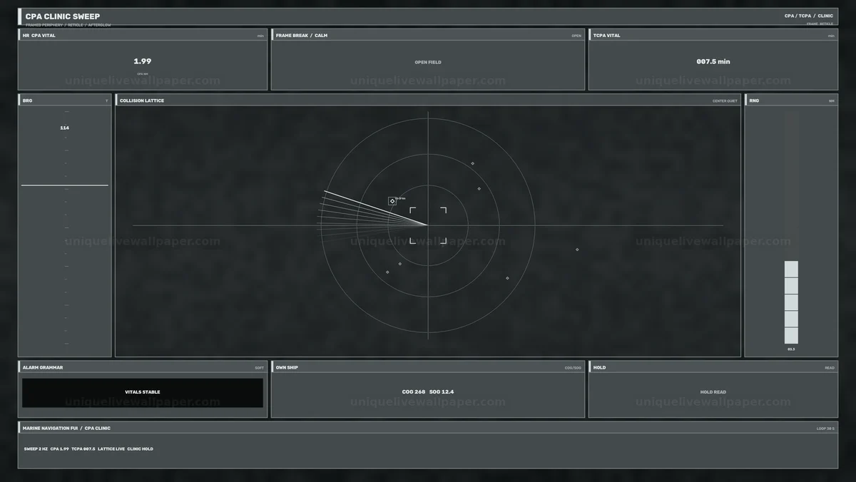 Marine Collision Avoidance HUD Seamless Loop