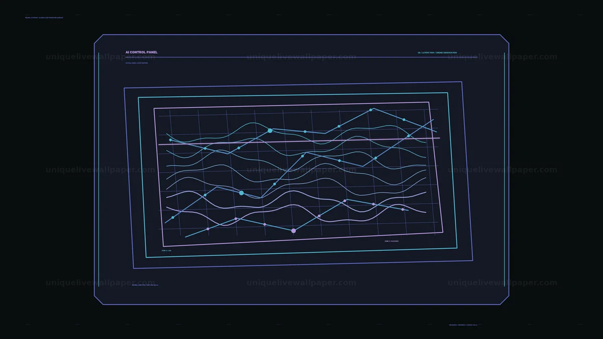 AI Control Panel Data Visualization Seamless Loop