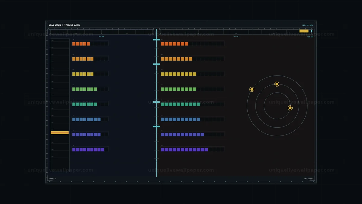 Battery Cell Status HUD Animation Seamless Loop
