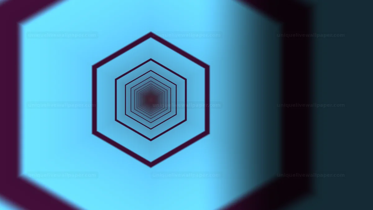 Watermarked thumbnail for Dark Neon Hexagonal Tunnel with Copy Space Seamless Loop