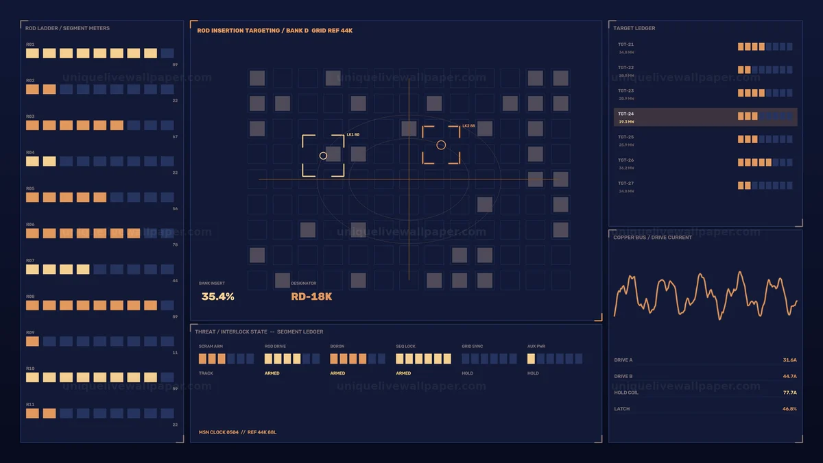 Fictional Reactor Control HUD Seamless Loop