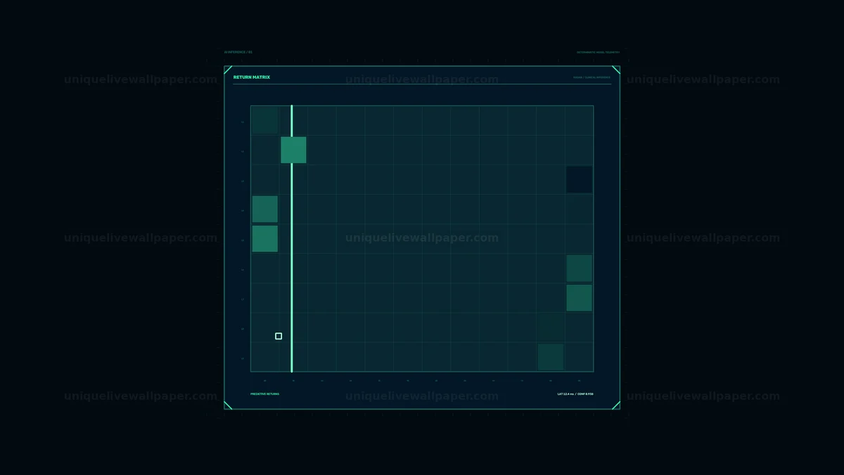 AI Inference Data Visualization HUD Seamless Loop