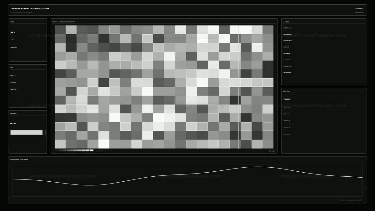Drone 3D Mapping Data Visualization HUD Seamless Loop