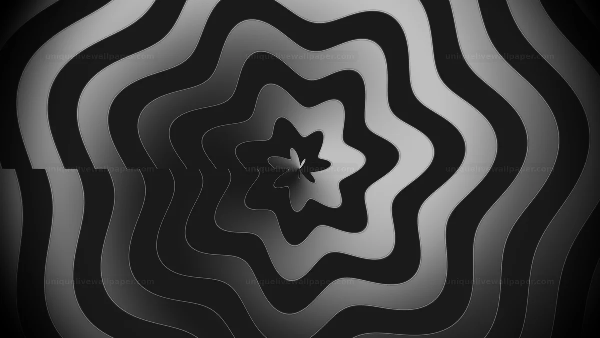 Watermarked thumbnail for Black and White Spiral Displacement Background Seamless Loop