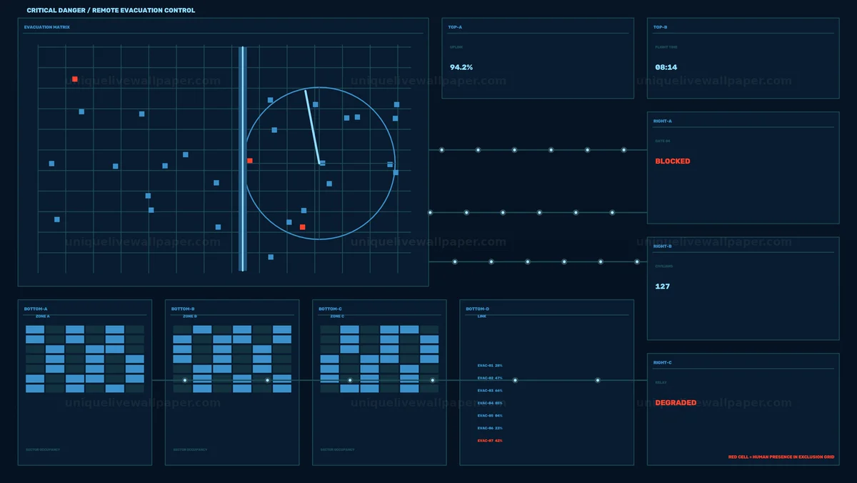 Emergency Evacuation Control HUD Seamless Loop