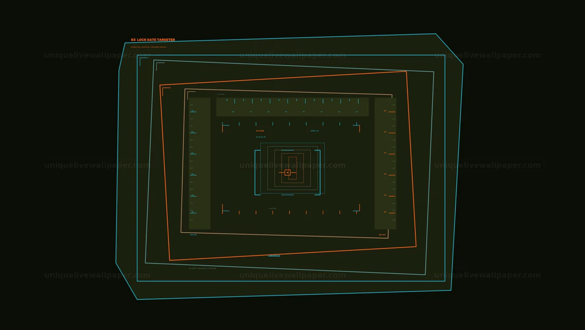 Futuristic Scanner Targeting HUD Seamless Loop