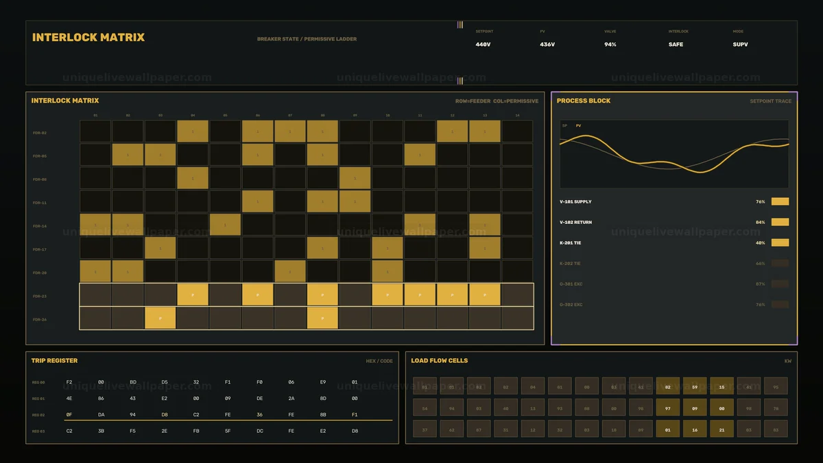 Watermarked thumbnail for Industrial Interlock Matrix Control Dashboard