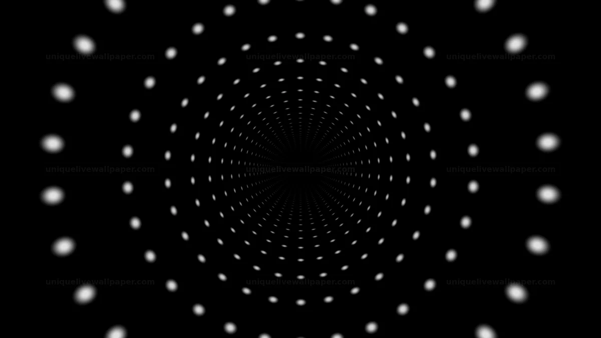Watermarked thumbnail for Monochrome Radial Dot Tunnel Seamless Loop