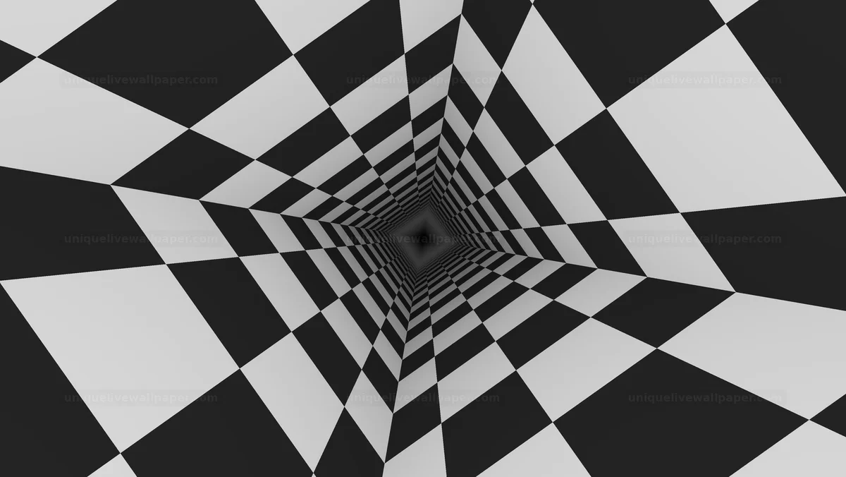Watermarked thumbnail for Monochrome Spiral Tunnel Background Seamless Loop