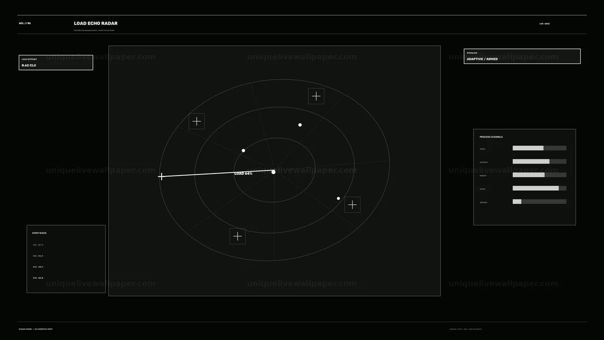 Watermarked thumbnail for Cognitive Load Radar HUD Seamless Loop