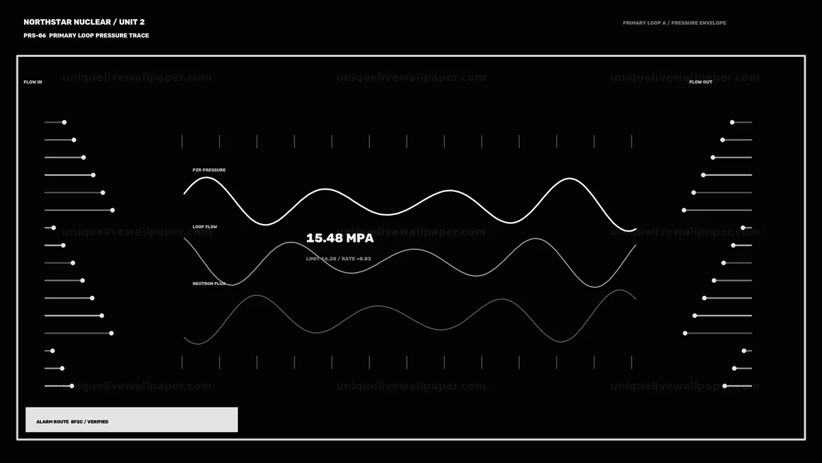 Nuclear Plant Alarm Status Display Seamless Loop