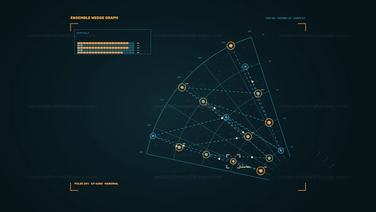 AI Confidence Score Network HUD Seamless Loop
