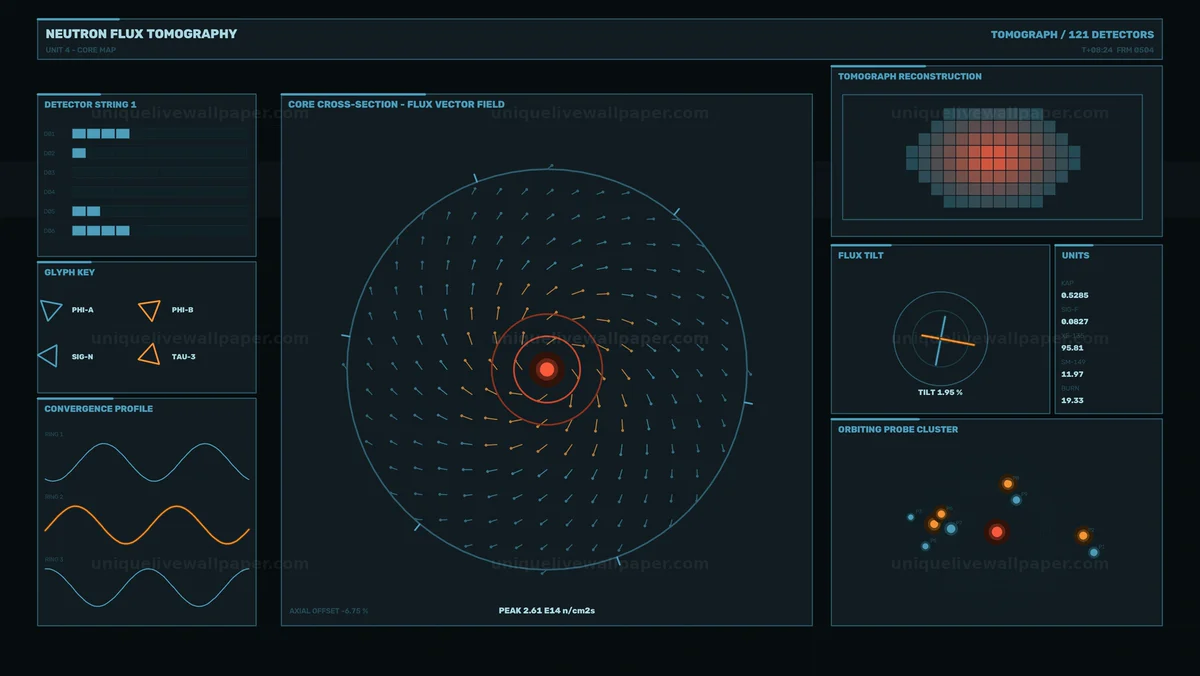 Neutron Flux Tomography Data HUD Seamless Loop