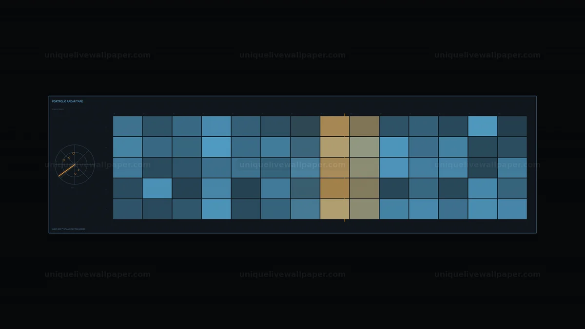 Portfolio Radar Grid HUD Seamless Loop