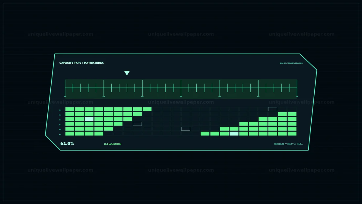 Battery Capacity Meter Interface Animation Seamless Loop
