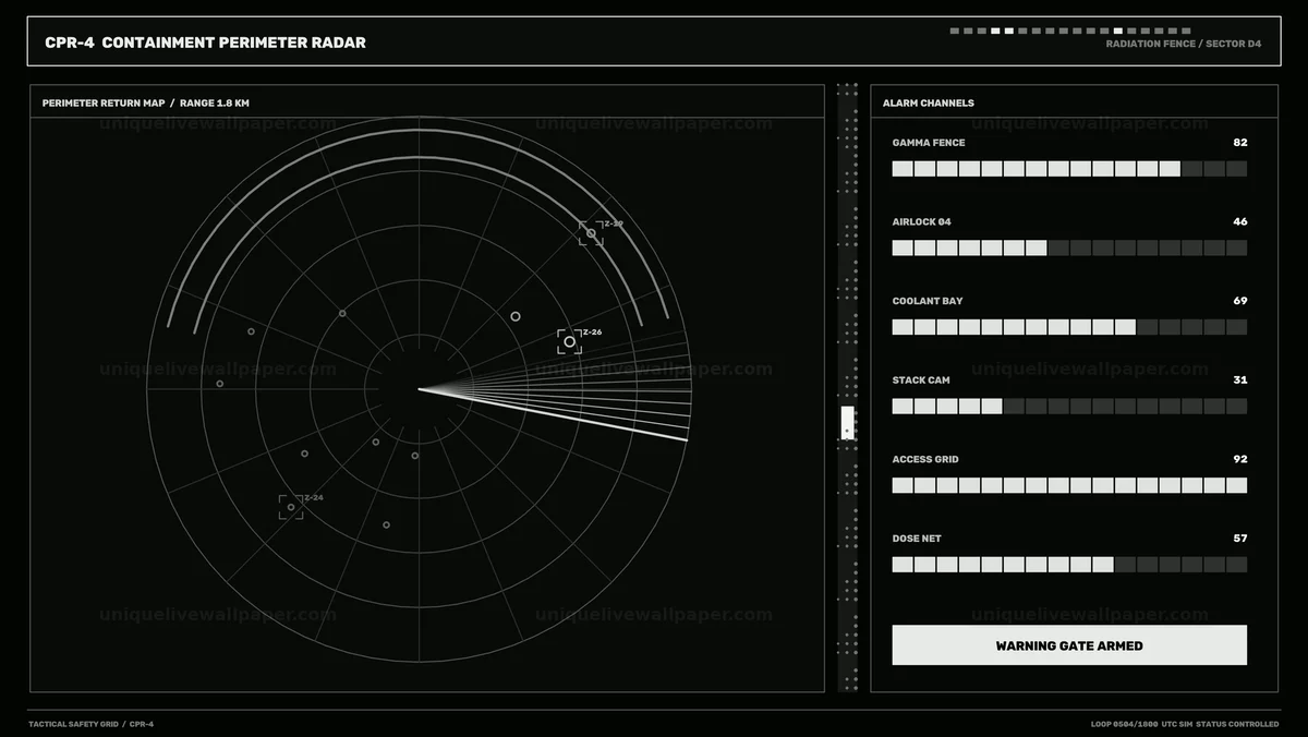 Nuclear Facility Warning System HUD Seamless Loop
