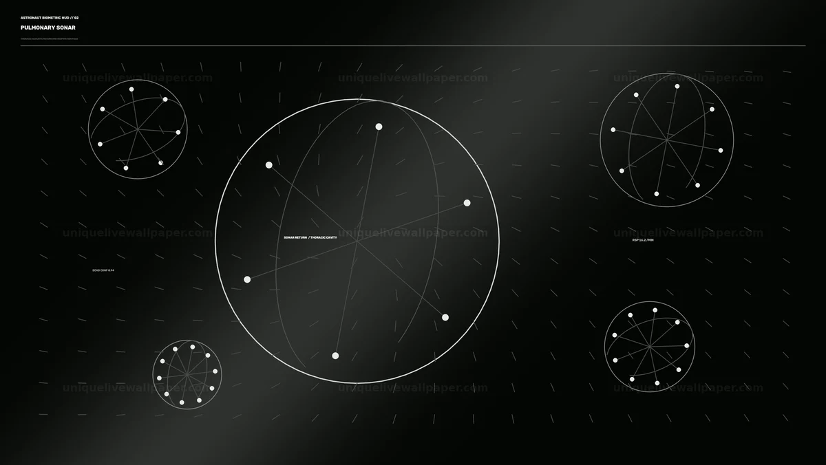 Astronaut Biometric Pulmonary Sonar HUD Seamless Loop