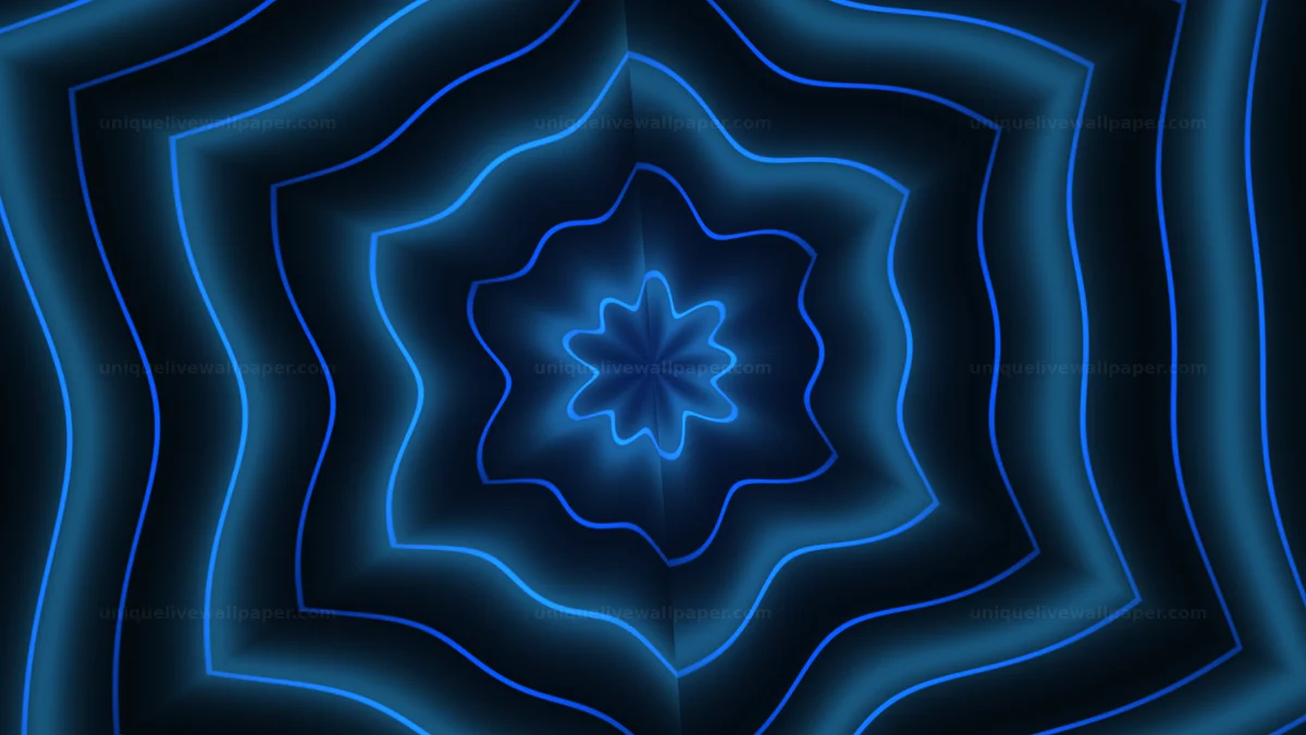 Electric Blue Hexagon Tunnel Background Seamless Loop