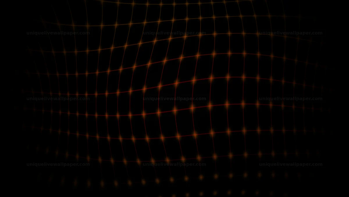 Glowing Orange Wave Grid Seamless Loop