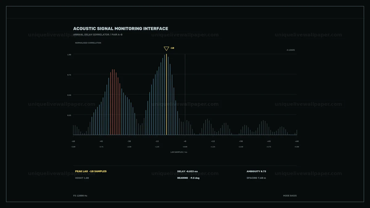 Acoustic Signal Monitoring HUD Seamless Loop