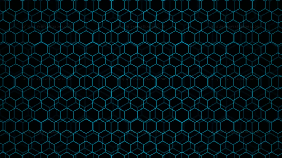 Watermarked thumbnail for Dark Neon Honeycomb Grid Background Seamless Loop