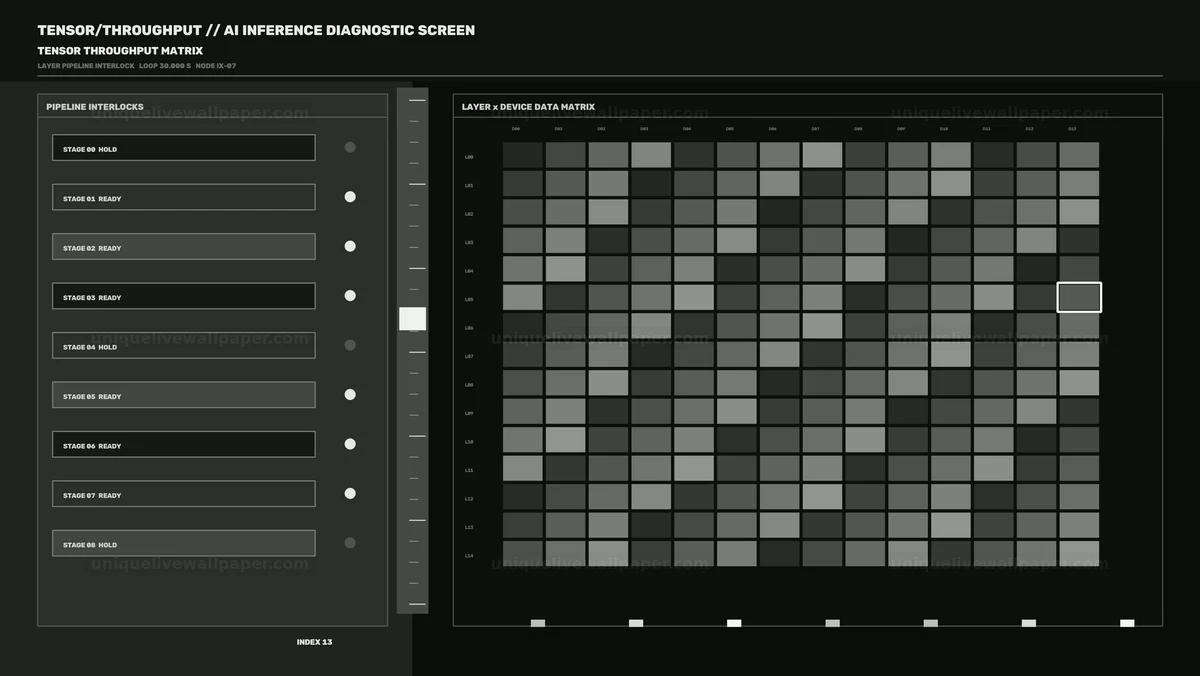 AI Inference Diagnostic Screen Seamless Loop