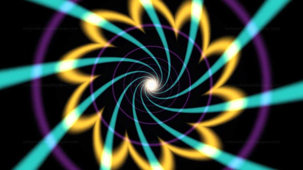 Neon Portal Energy Overlay — Neon portal energy creates a swirling vis