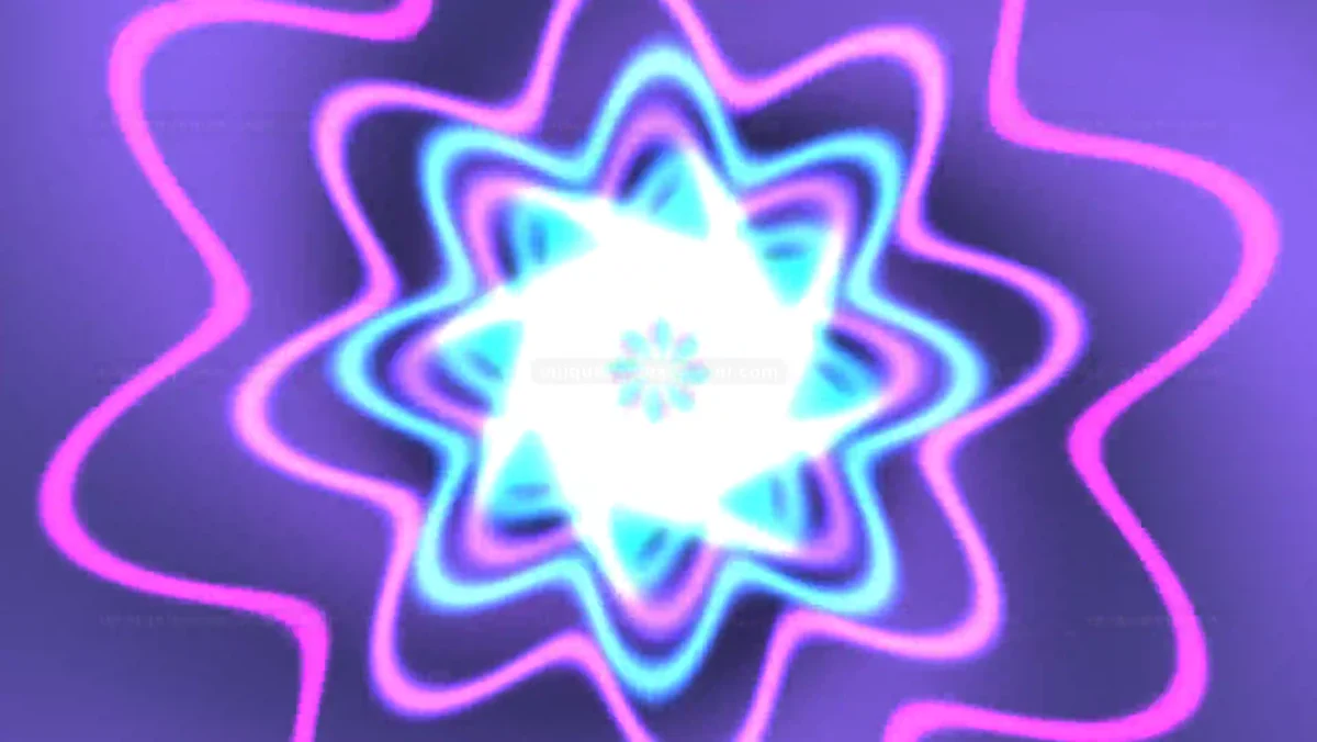 Abstract sci fi tunnel background with glowing shapes and colors