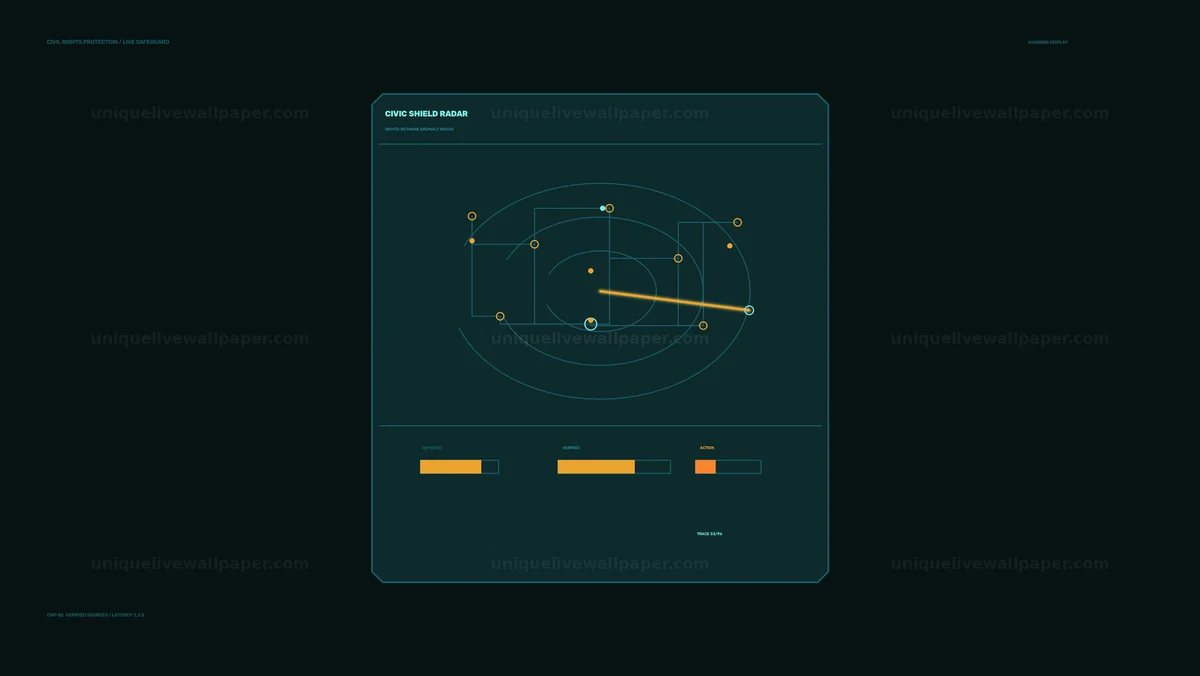 Watermarked thumbnail for Civil Rights Protection Radar HUD Seamless Loop