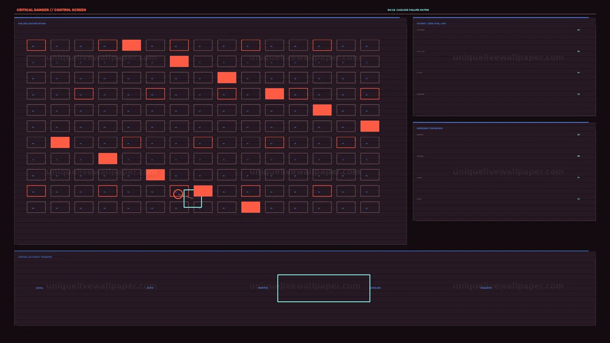 Futuristic Data HUD Failure Matrix Seamless Loop