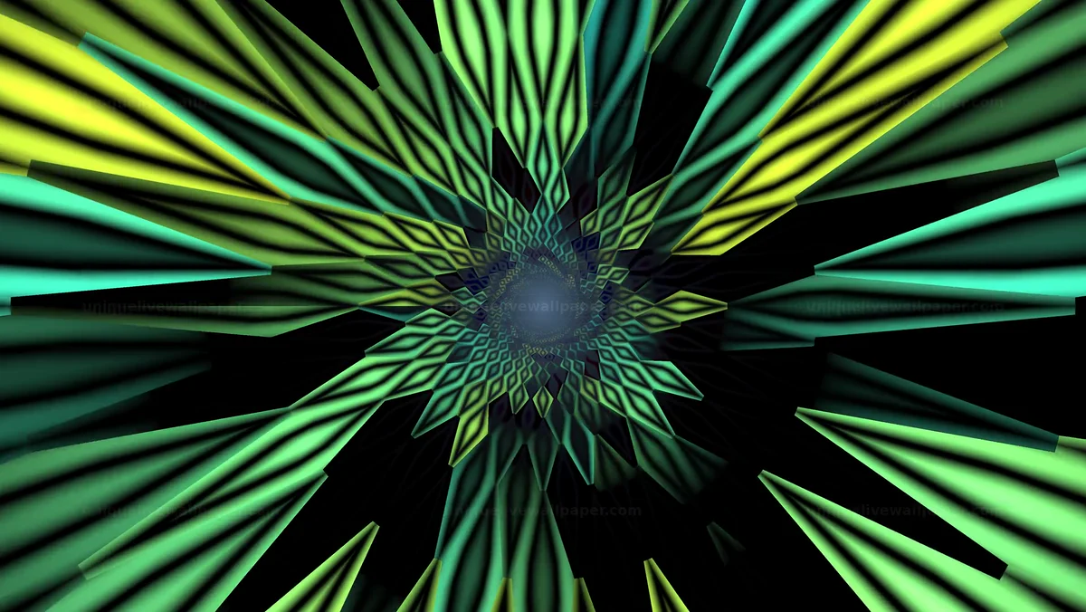 Watermarked thumbnail for Neon Green Hyperspace Tunnel Seamless Loop