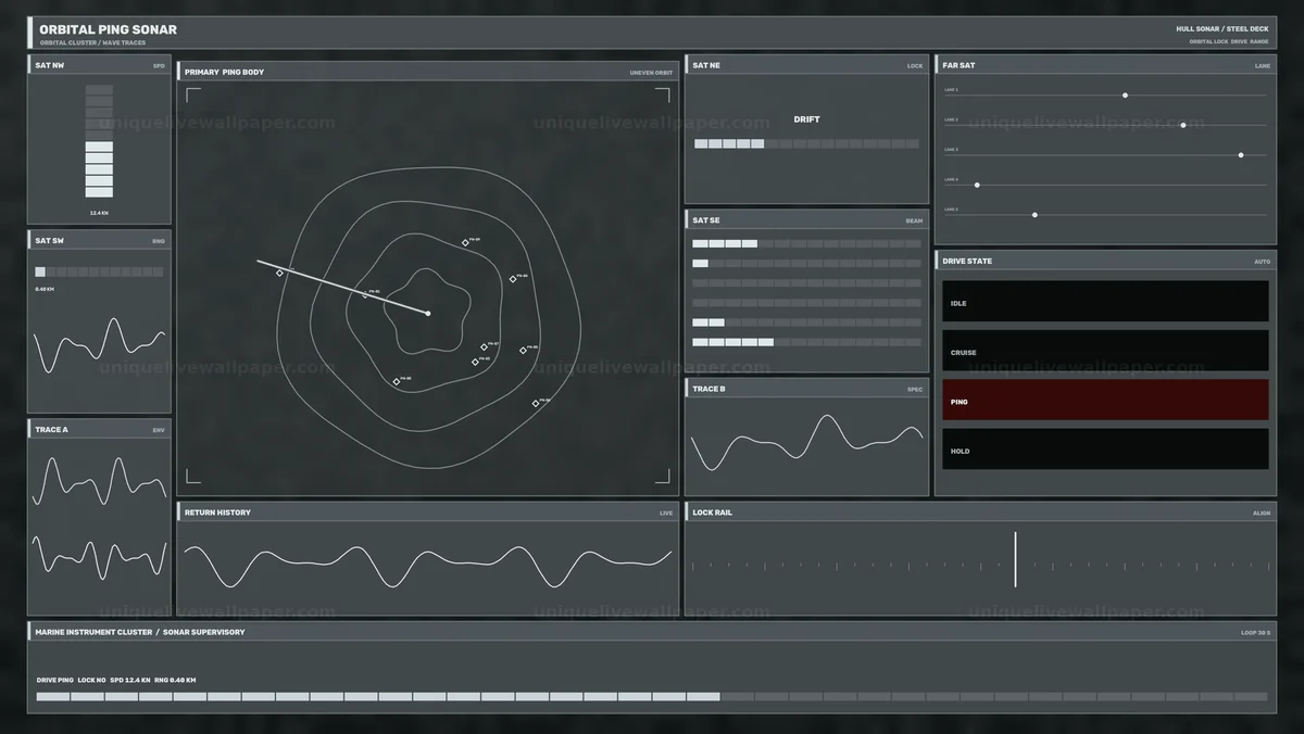 Watermarked thumbnail for Orbital Sonar Tracking HUD Seamless Loop