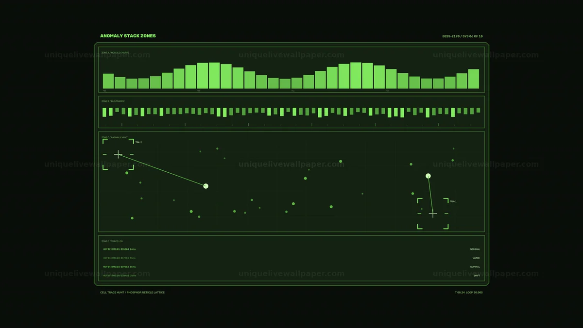 Anomaly Monitoring Data HUD Seamless Loop