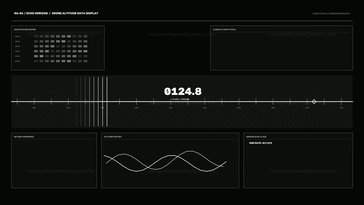 Drone Altitude Data Display HUD Seamless Loop