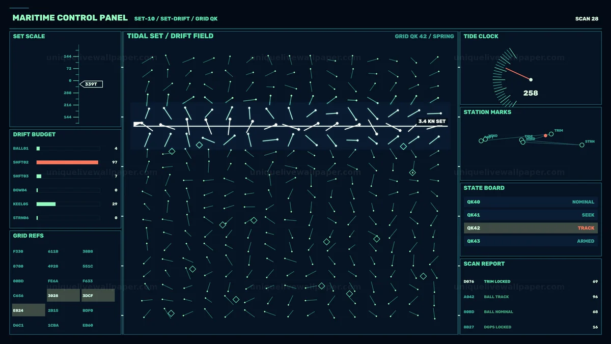 Watermarked thumbnail for Maritime Tidal Drift Control HUD Seamless Loop