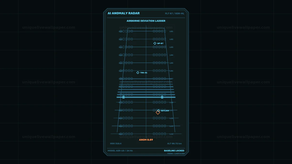 AI Anomaly Detection Radar HUD Seamless Loop