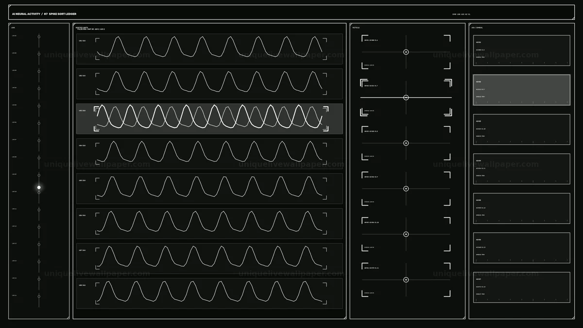 AI Neural Activity Data Visualization HUD