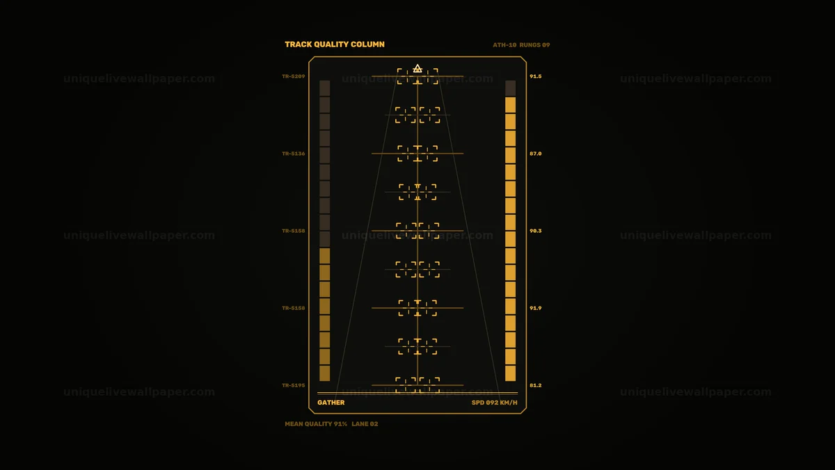 Automated Tracking HUD with Quality Metrics Seamless Loop